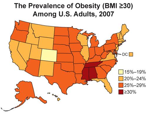 million obese In 2005, 20 million