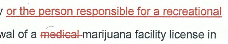 i-~~ -~-~~---~~-~-~- ~.r..!.~.~-~.!.!?..~. i....i~.r..~.:.............................. A medical marijuana facility license: A. Is not transferable or assignable; B.