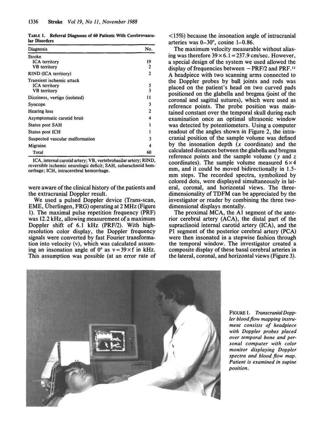 336 Stroke Vol 9, No, November 988 Downloaded from http://ahajournals.org by on October 8, 208 TABLE.