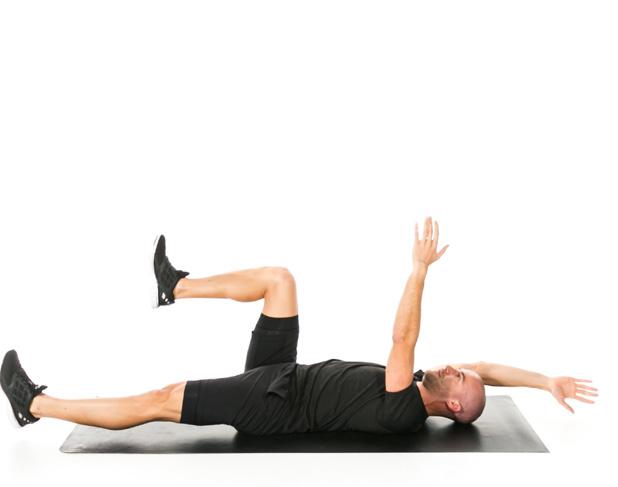 Activation DEAD BUG 1 MIN Lie on your back with your arms and legs in