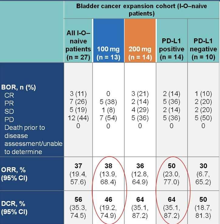 Bladder cancer expansion cohort Activity Tabernero