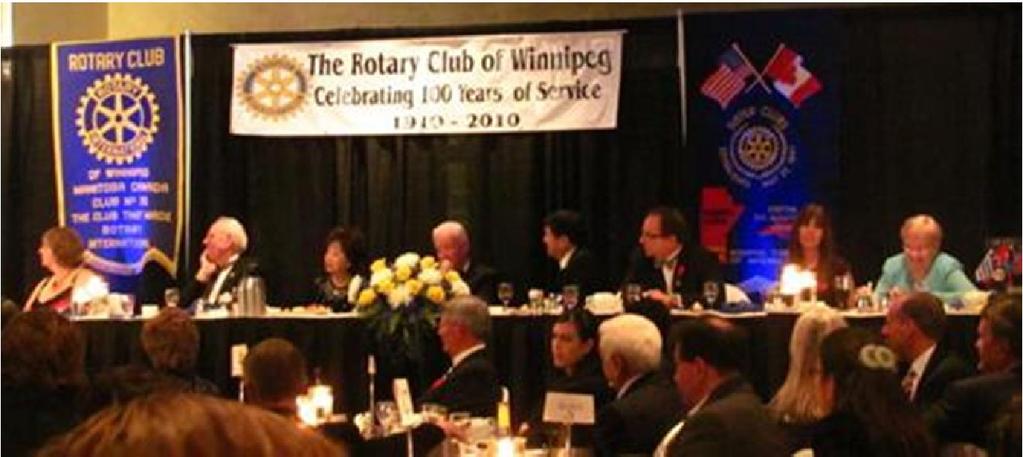 ROTARY CLUB OF WINNIPEG Celebrated 100 th