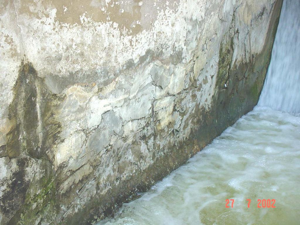 Northwest Wingwall and the bottom of the North Abutment,