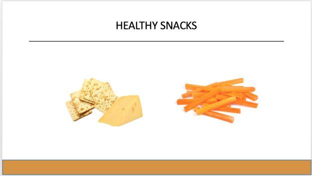 Other snack combination includes cheese and crackers. This snack fills you up by incorporating the grain and dairy group.