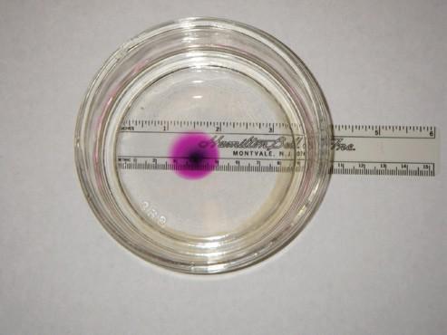 Elements of Anatomy and Physiology Lab Manual 24 Table 2.2 Time in minutes Distance potassium permanganate diffused in millimeters (mm) 0 0 mm 3 6 9 12 15 Figure 2.1: Diffusion of dye through water.
