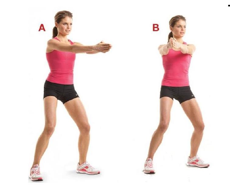 chest expansion Straighten your arms & puff your chest out (stretch).