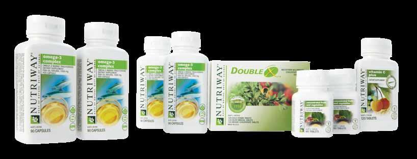 Serious About Health Pack NUTRIWAY Double X 62 day supply 2 x NUTRIWAY Concentrated Fruits and Vegetables 60s 2 x NUTRIWAY Omega-3 Complex 90s NUTRIWAY Vitamin C Plus 120s Get 2 NUTRIWAY Omega-3