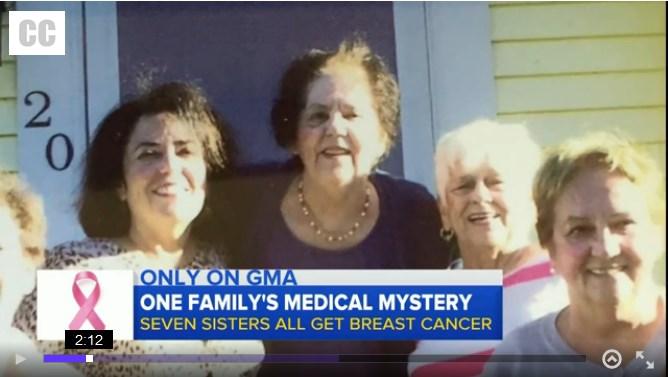 OCRA NEWSLETTER PAGE 2 7 SISTERS ALL GET BREAST CANCER Click on picture to start video A medical mystery surrounds the Boston-area sisters, who have no strong family history of the EDUCATION: AJCC: