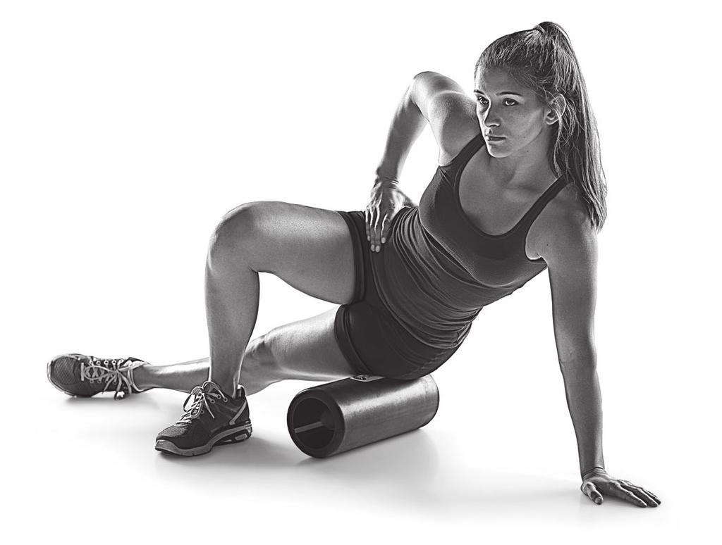 STEP 2 Roll along the inside of your quadriceps just above the knee.