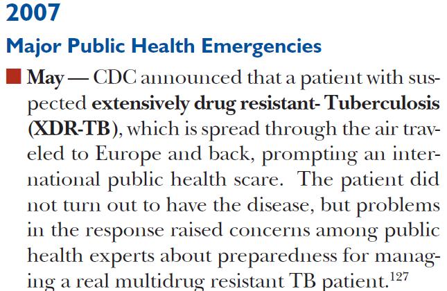The one reference to TB in 2011 Ready or Not?