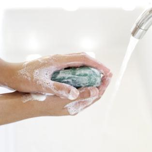 WHEN TO USE SOAP AND WATER Only when your hands are dirty or visibly soiled with blood or other body fluids. After using the restroom.