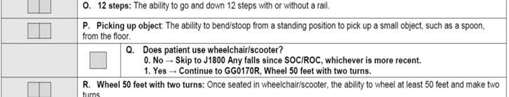 position, then code GG0170A, Roll left and right as 88, Not attempted due to medical