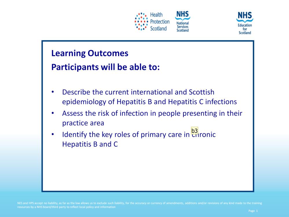 We need to know who is at risk of Hepatitis B and C infections so that we can identify them and offer them testing.