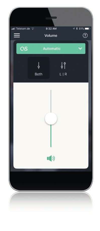 App overview Settings Active hearing aid