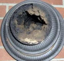 Creosote can build up in a stove pipe.