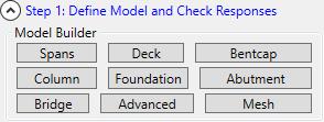 3 BRIDGE MODEL In MSBridge, the bridge deck, columns and bentcaps are modeled using beam-column elements.the foundation is fixed-based type by default (Fig. 2).