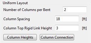 3.7 Bridge Model To modify column properties, click Columns in Fig. 6.Fig. 44 shows the window to define columns.