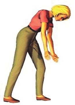 1) Lean forwards from your hips, circle your arms from your shoulder in gentle, pendulum type movements.