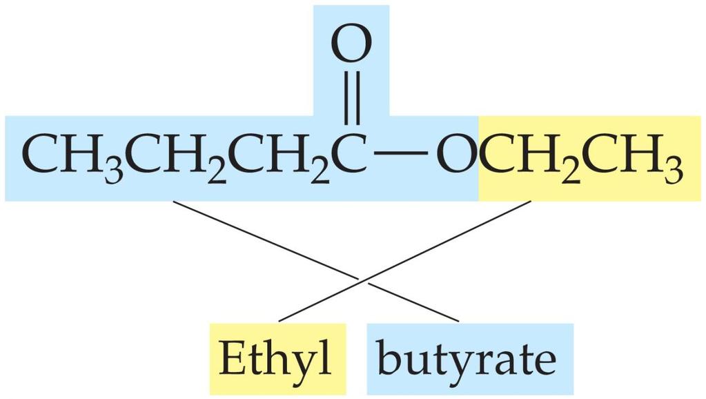 Esters Esters are the products of reactions between carboxylic acids and alcohols.