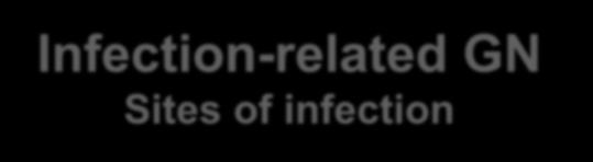 Site of Infection % Upper respiratory 23 Pneumonia 17 Skin Endocarditis Infection-related GN Sites of infection
