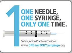 Public Health Role in Safe Injection Practices Raise awareness of safe injection practices and eradicate outbreaks resulting from unsafe injection practices