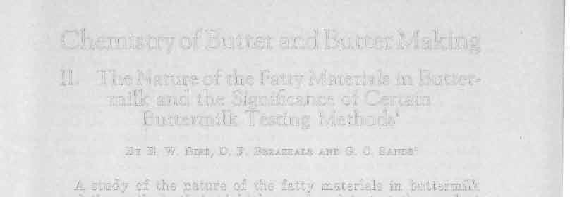 Chemistry of Butter and Butter Making II. The Nature of the Fatty Materials in Butter.