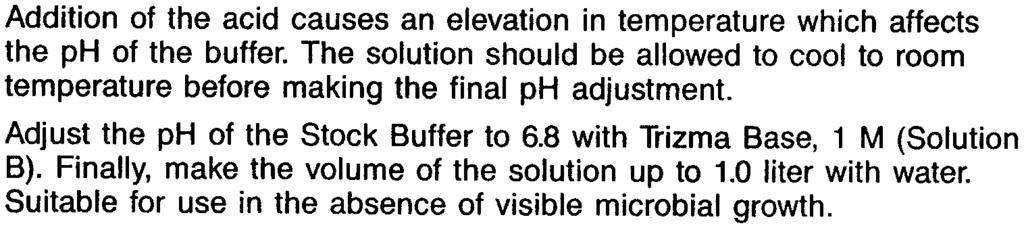 Addition of the acid causes an elevation in temperature which affects the ph of the buffer. The solution should be allowed to cool to room temperature before making the final ph adjustment.