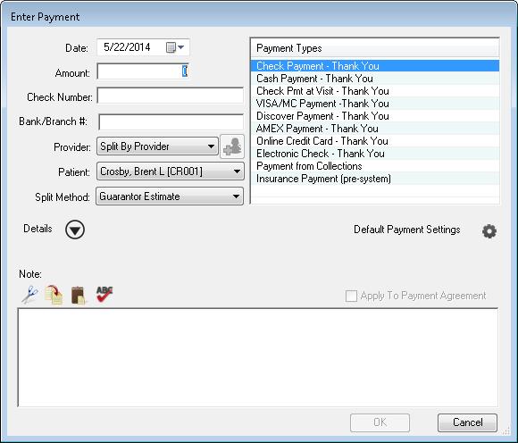 You can also split payments by multiple family members. To split a payment by multiple family members 1. From the File menu in the Ledger, click Enter Batch Payments.