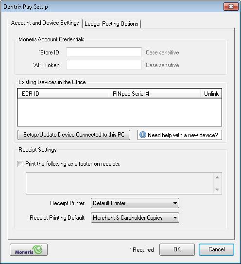 Dentrix G6.6 3 ENABLING AND SETTING UP DENTRIX PAY IN THE OFFICE MANAGER Once you have set up your Moneris account, you can enable and set up Dentrix Pay in the Office Manager.