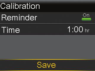 Getting started I Calibration Calibration Reminder You can use the Calibration Reminder to give you notice before the next calibration is necessary.
