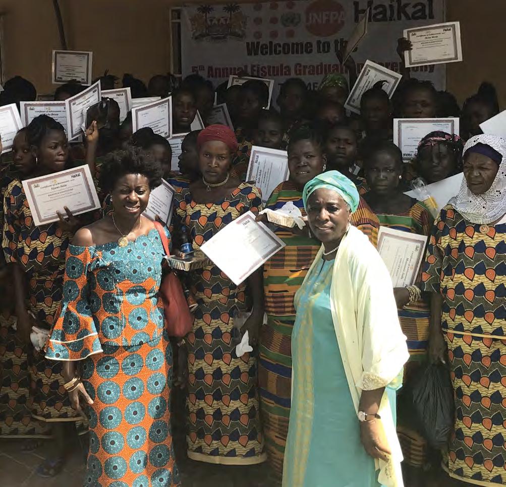 Fistula survivors get a new lease on life Eighty fistula survivors hold up their certificates in Bo District.