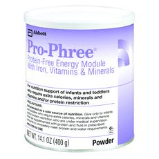 Pro-Phree Protein-Free Energy Module With Iron, Vitamins & Minerals Nutrition support of infants and toddlers who require extra calories, minerals, and vitamins and/or protein restriction.