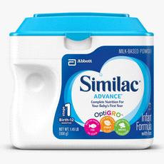 Similac Advance Infant Formula with Iron A 19 Cal/fl oz, nutritionally complete, milk-based, iron-fortified infant formula for use as a supplement or alternative to breastfeeding.
