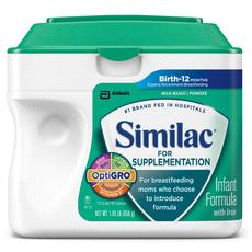 Similac For Supplementation Infant Formula with Iron A 19 Cal/fl oz, nutritionally complete, milk-based, iron-fortified formula for breastfeeding moms who choose to introduce formula.