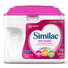 Similac Soy Isomil Soy Infant Formula with Iron A 19 Cal/fl oz, nutritionally complete, soy-based infant formula for infants with feeding problems such as fussiness and gas; for infants whose parents