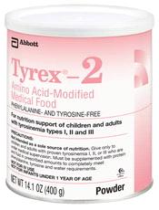 Tyrex -2 Amino Acid-Modified Medical Food Nutrition support of children and adults with tyrosinemia types I, II, and III. Phenylalanine- and tyrosine-free. Use under medical supervision.