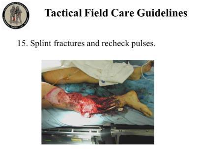Burns in Tactical Field Care Video Click on the photo to play the