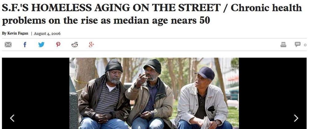 The homeless population is aging In 1990, 11%