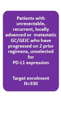 gastroesophageal cancer Paclitaxel Pembrolizumab ORR to ipilimumab 1.