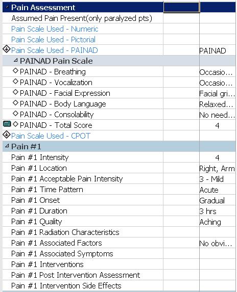 Tools for Measuring Pain and Associated Symptoms Documenting your pain assessment PAINAD Assessment in Ad Hoc PAINAD In