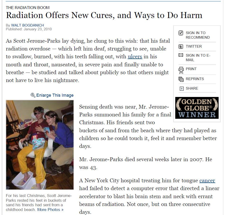 January 2010 Several articles in the NYT