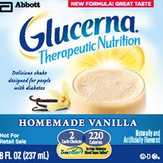 Glucerna Therapeutic Nutrition Shake (Institutional) Therapeutic Nutrition GLUCERNA THERAPEUTIC NUTRITION SHAKE has CarbSteady, a unique blend of carbohydrates, including slowly digestible