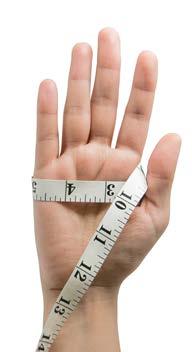 Choose the letter size from the chart that is the closest to the number you measured. For example: if as a woman, your hand measures 7¾, then choose a size L.