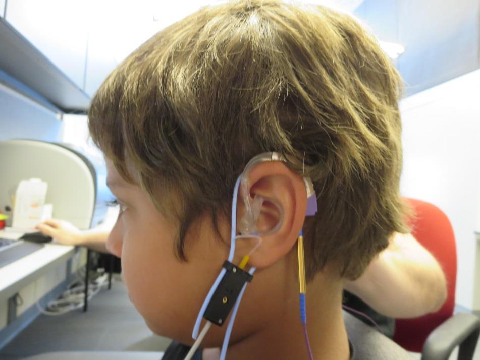 A pediatric audiologist Special training to work