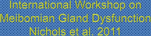 International workshop on meibomian gland dysfunction