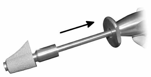 Slap Hammer Stem and/or Body Extraction NOTE: Stems which are 14mm in diameter and larger will not pass through the Body Implant.