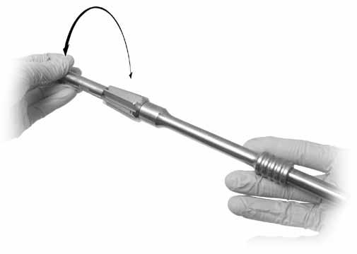 Figure 13 After allowing the outer sleeve of the Cone Reamer to spring back, turning the Distal Pilot 1/4 of a turn in