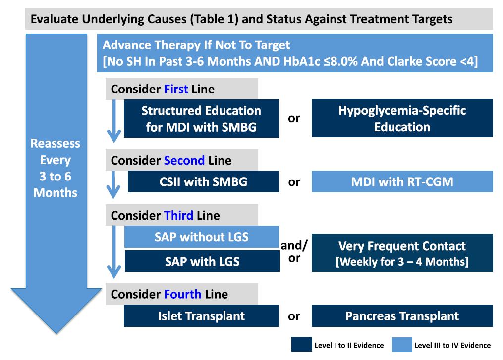 Proposed treatment algorithm for patients with T1D with problematic