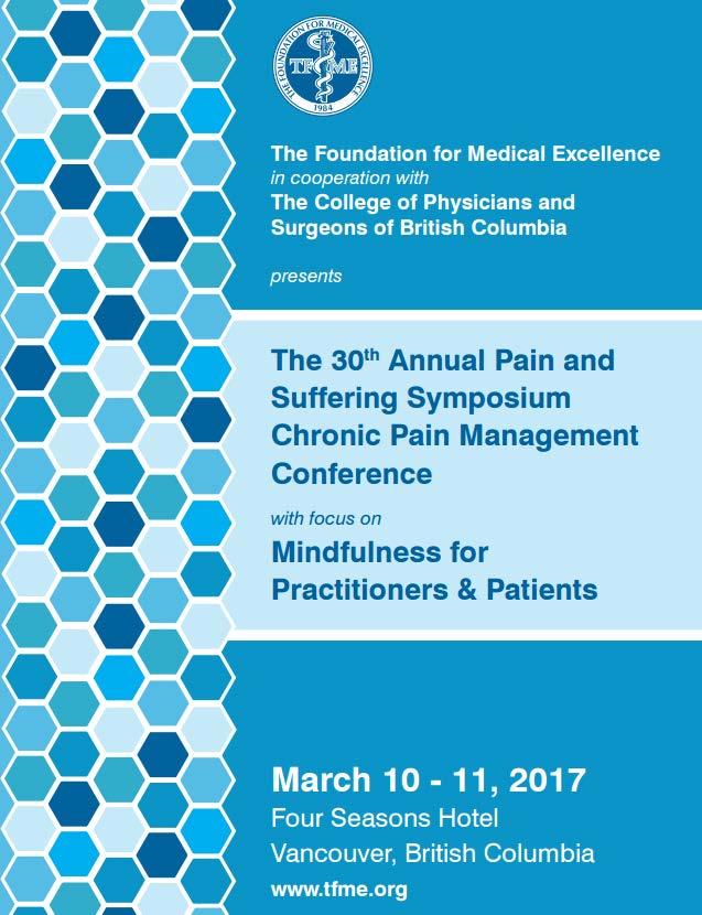 Chronic Pain Management Conference Come to our excellent annual