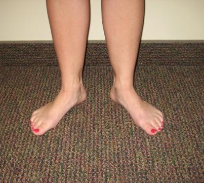 that your toes point outward.